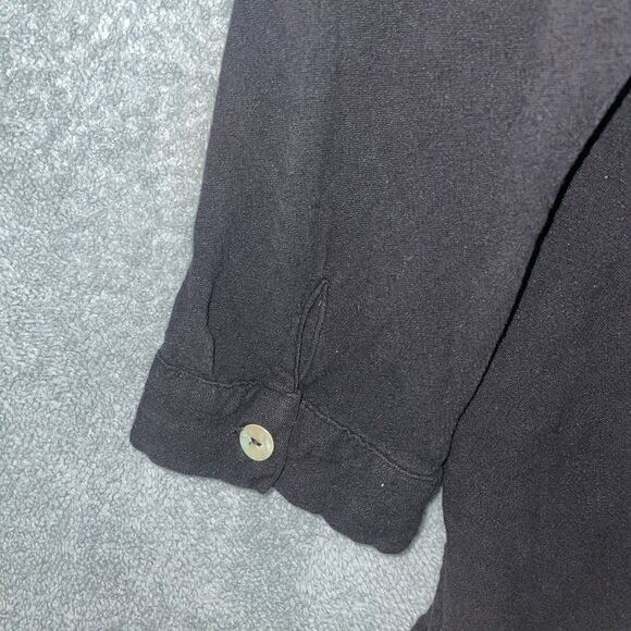 Umgee 1XL Boho Linen Blend Fringe Trim Blouse Top Everyday Minimalist Casual - Picture 10 of 10